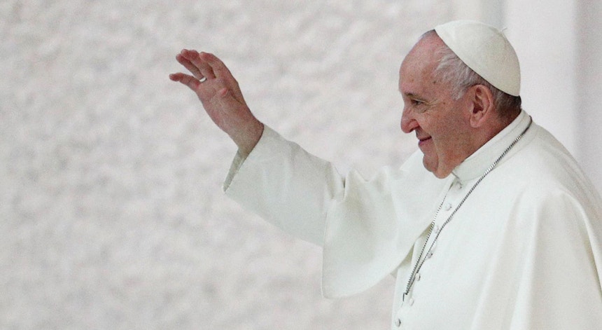 O Papa Francisco, durante a habitual audiência das quarta-as-feiras, dia 21 de outubro de 2020
