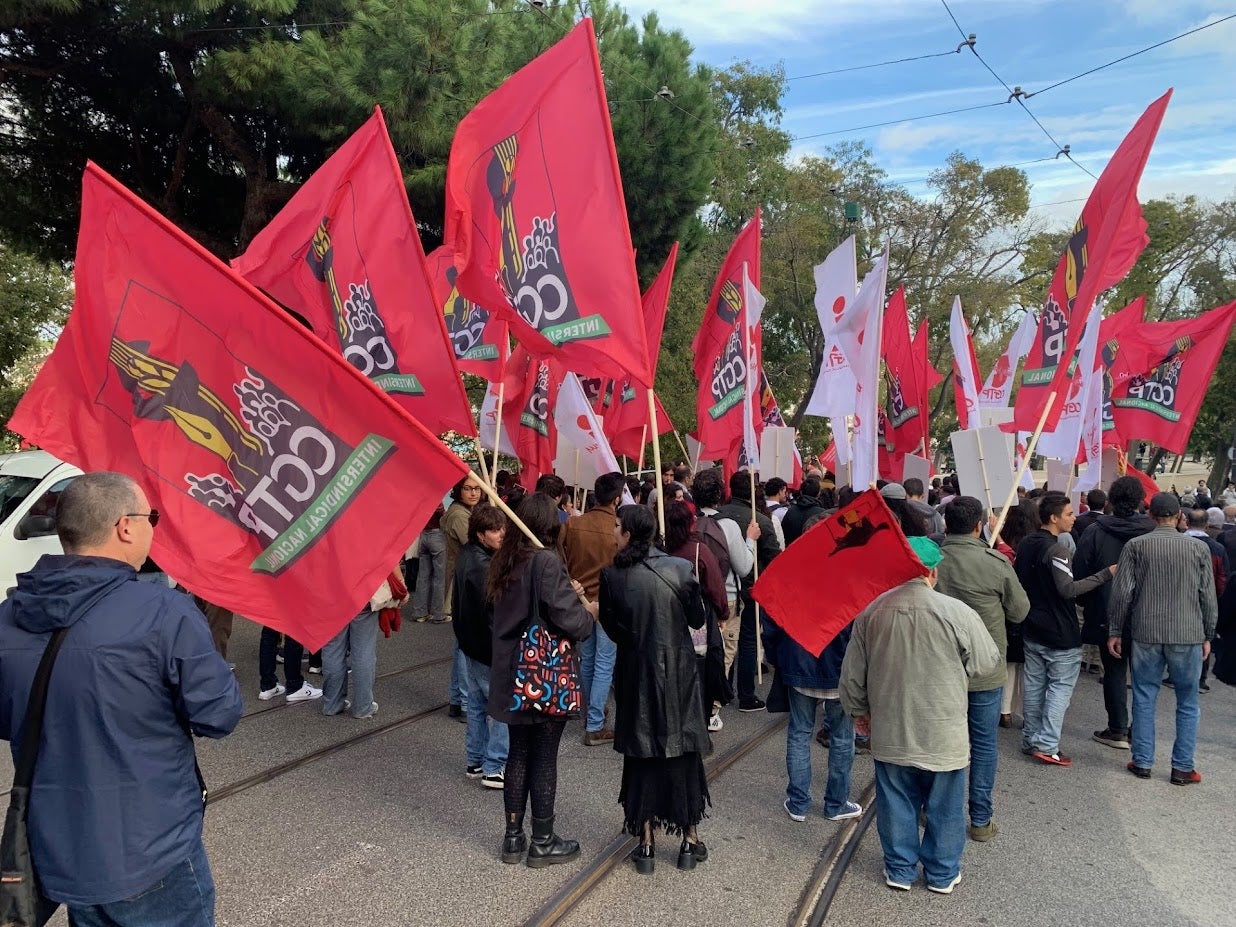 Frente Comum demonstration gathers 500 people in Lisbon