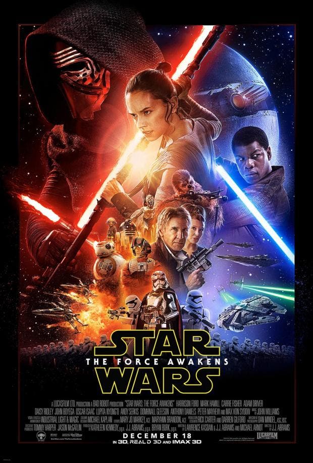 Poster oficial do file "Star Wars: The Force Awakens" a lançar a 18 de dezembro de 2015 Foto: Walt Disney Co Poster oficial do file "Star Wars: The Force Awakens" a lançar a 18 de dezembro de 2015 Foto: Walt Disney Co