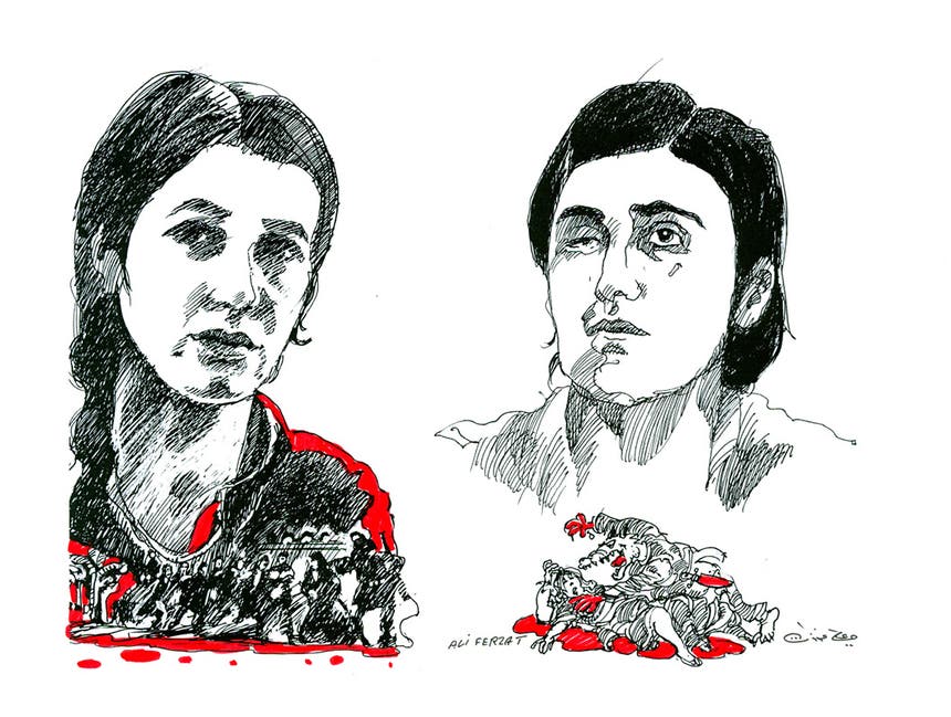 A imagem das duas laureadas com o Prémio Sahkarov 2016 publicada no sítio do Parlamento Europeu 