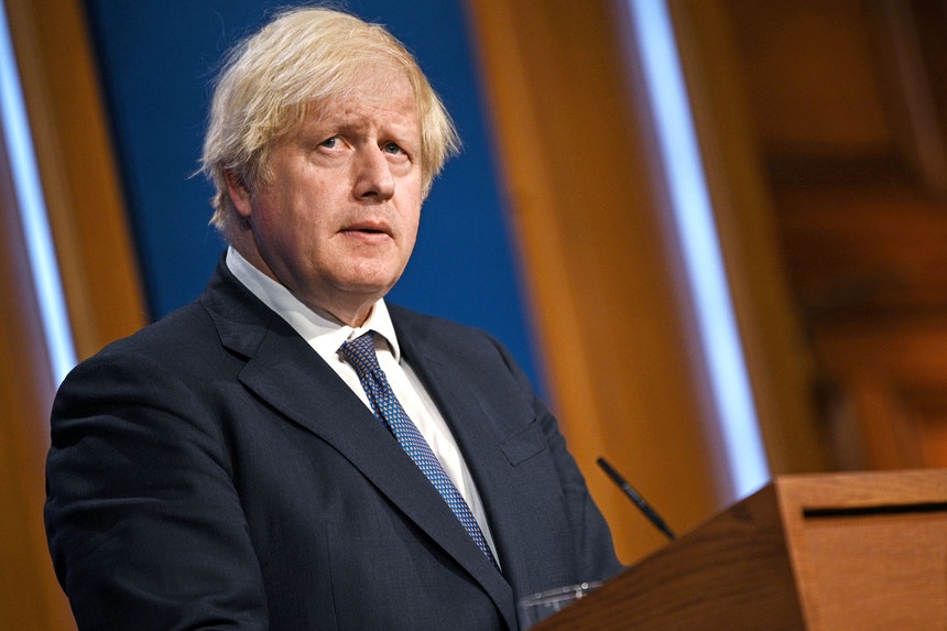 Boris Johnson, primeiro-ministro do Reino Unido, em 2021
