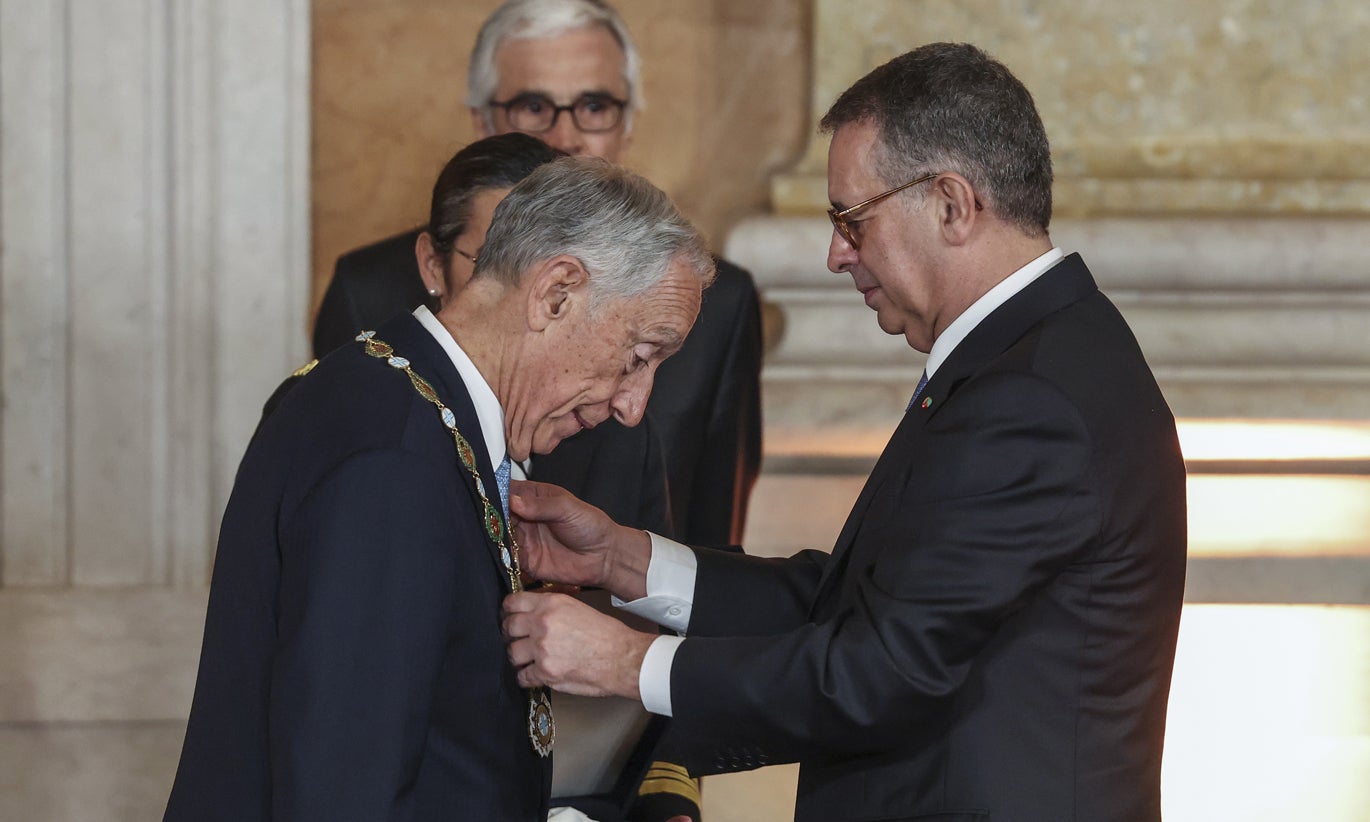 Seguro awarded Marcelo the Grand Collar of the Order of Liberty