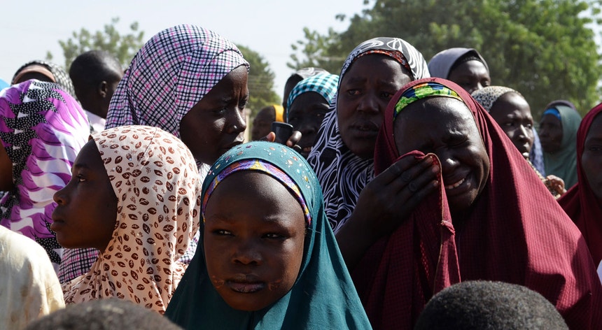 Mulheres deslocadas pela violência que se vive no estado nigeriano de Adamwa desde 2009.
