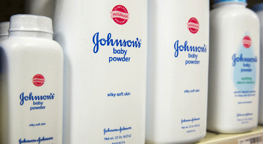 Produtos da J&J supostamente contaminados com amianto
