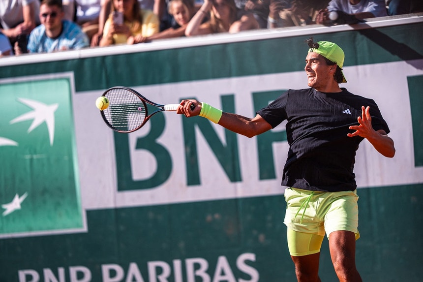 Imagem de Tenista luso Henrique Rocha na segunda ronda de qualificação do US Open