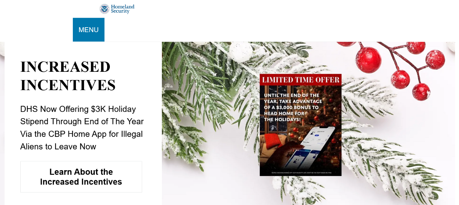 Feliz Natal. EUA triplicam bónus dado a imigrantes ilegais que abandonem o país