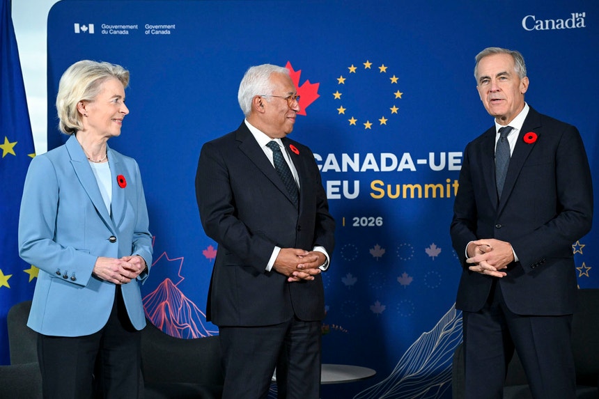 Imagem de União Europeia e Canadá selam acordos contra um mundo dominado pelas taxas de Trump