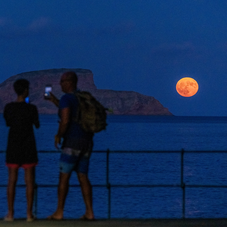 Super-lua azul em Angra do Heroismo
