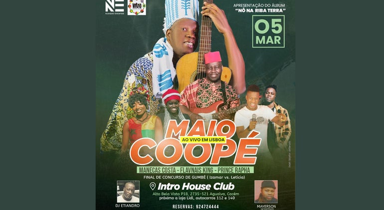 Maio Coopé em concerto dia 5 de março