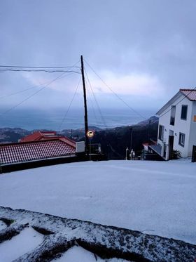 Zonas altas da Madeira amanheceram com neve (fotografias)