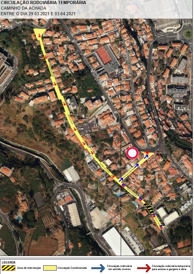 Interrupção no trânsito do Funchal