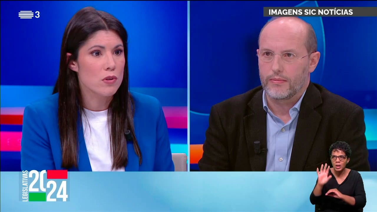 Imagem de Debates - Legislativas 2024 SIC/SIC Not� - Mariana Mortágua - Rui Tavares