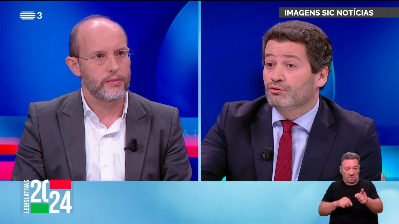 Imagem de Debates - Legislativas 2024 SIC/SIC Not� - André Ventura - Rui Tavares