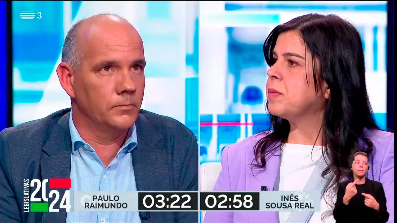 Imagem de Debates - Legislativas 2024 - Paulo Raimundo - Inês Sousa Real
