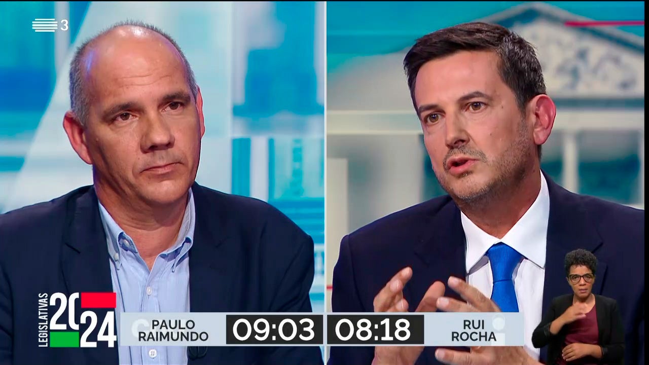 Imagem de Debates - Legislativas 2024 - Rui Rocha - Paulo Raimundo
