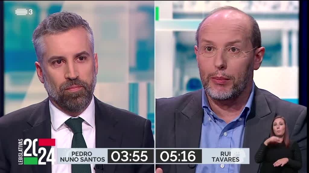Imagem de Debates - Legislativas 2024 - Pedro Nuno Santos - Rui Tavares