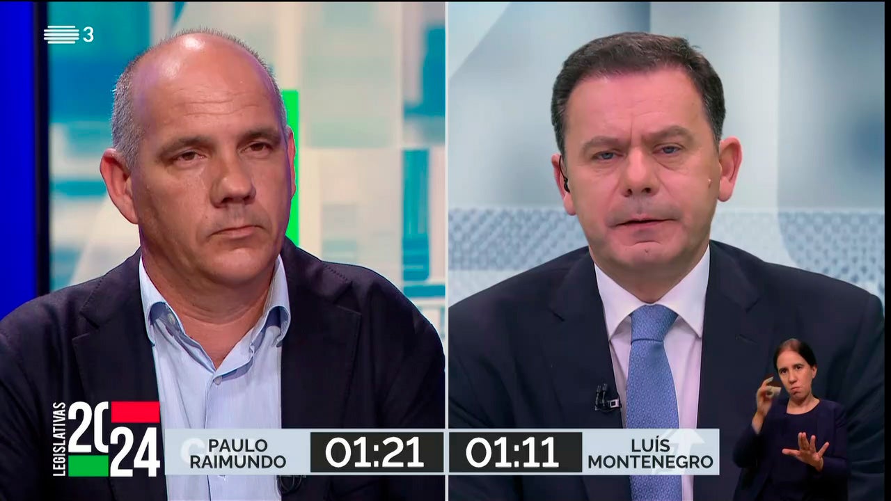 Imagem de Debates - Legislativas 2024 - Luis Montenegro - Paulo Raimundo