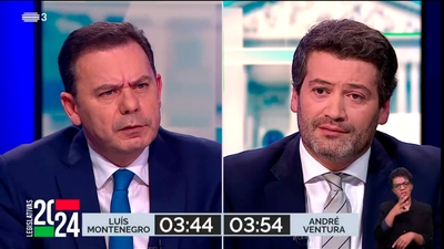 Debates - Legislativas 2024 - Luís Montenegro - André Ventura