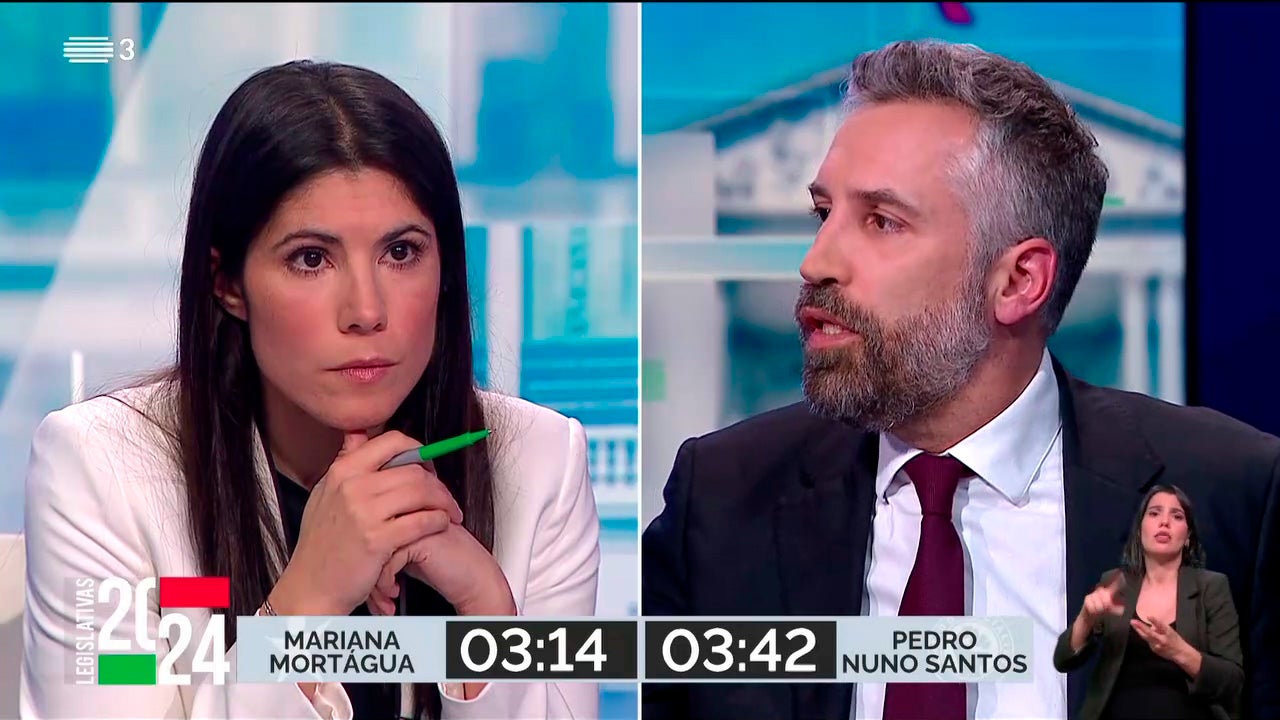 Imagem de Debates - Legislativas 2024 - Pedro Nuno Santos - Mariana Mortágua