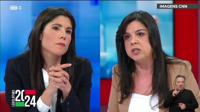 Debates - Legislativas 2024 TVI/CNN - Mariana Mortágua - Inês Sousa Real