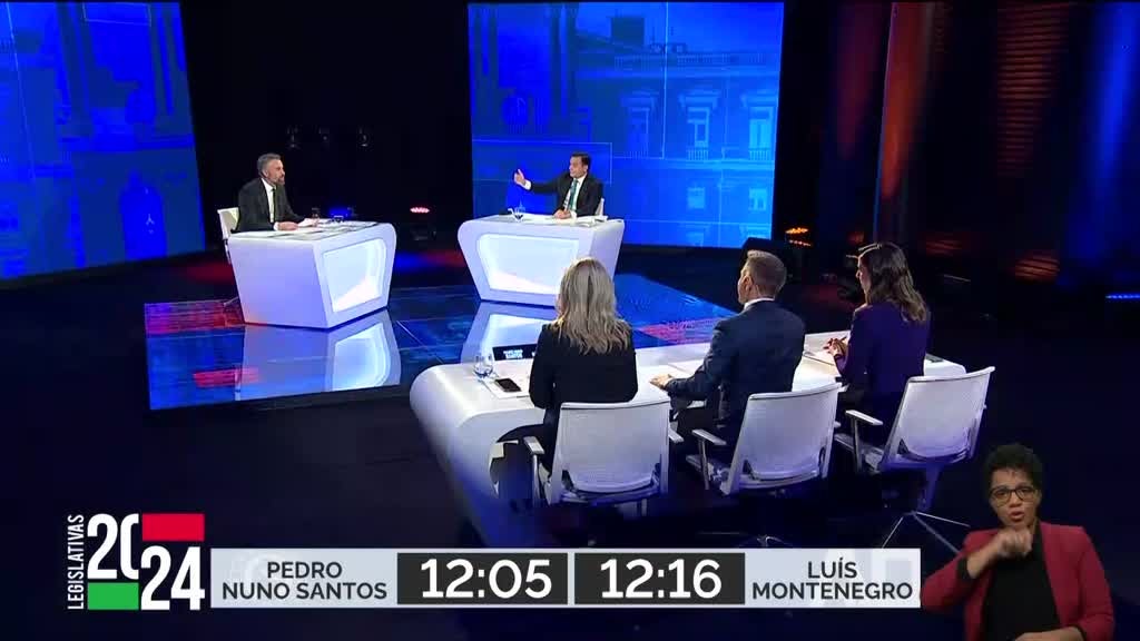 Imagem de Debate Pedro Nuno Santos - Luís Montene - Pedro Nuno Santos - Luís Montenegro