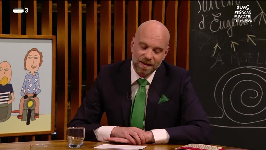 Imagem de Duas Pessoas a Fazer Televisão - Neste episódio vamos falar de viagens e de elefantes