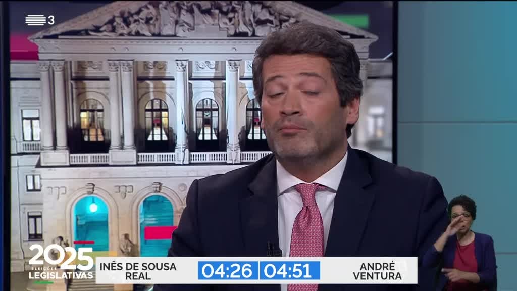 Imagem de Debates - Legislativas 2025 - André Ventura (Chega) x Inês Sousa Real (PAN)
