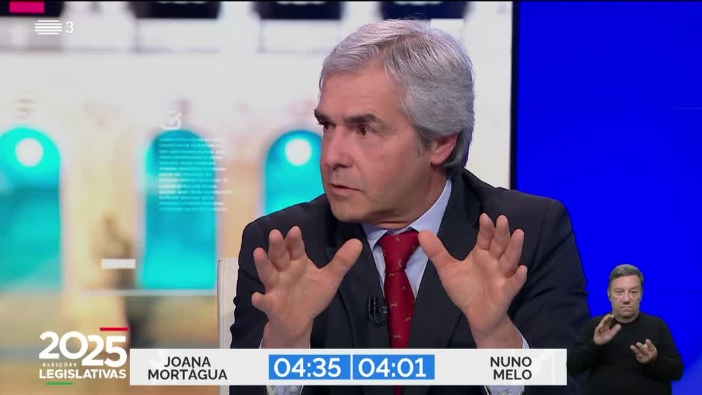 Imagem de Debates - Legislativas 2025 - Nuno Melo (AD) x Joana Mortágua (BE)