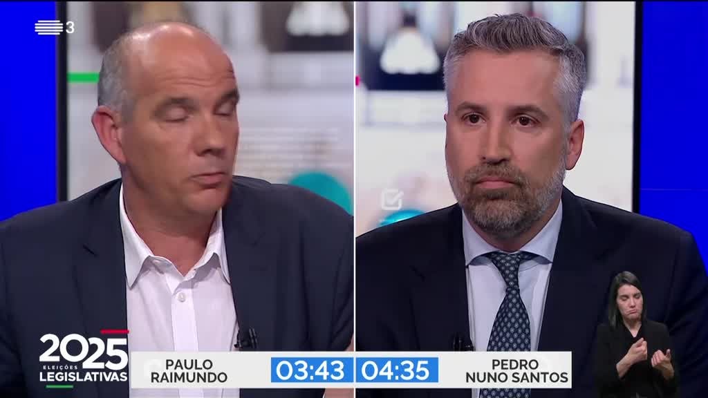 Imagem de Debates - Legislativas 2025 - Pedro Nuno Santos (PS) x Paulo Raimundo (CDU)