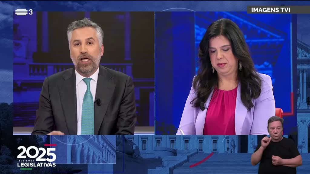 Imagem de Debates - Legislativas 2025 TVI/CNN - Pedro Nuno Santos (PS) x Inês Sousa Real (PAN)