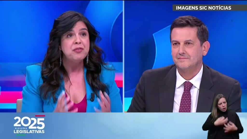Imagem de Debates - Legislativas 2025 SIC/SIC Not� - Rui Rocha (IL) x Inês Sousa Real (PAN)