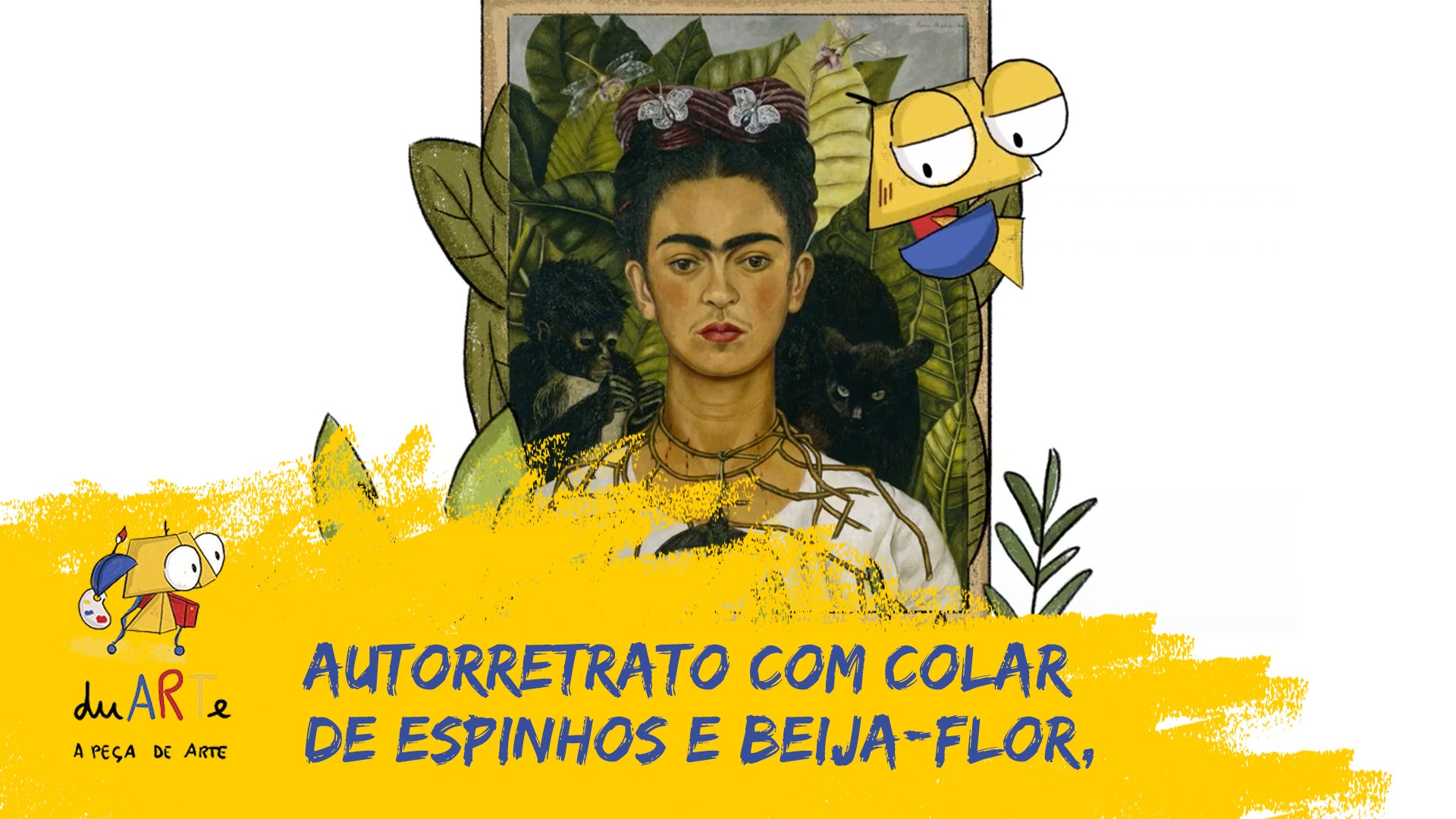 Imagem de duARTe: Uma Peça de Arte - Autorretrato com Colar de Espinhos e Beija-flor, Frida Kahlo