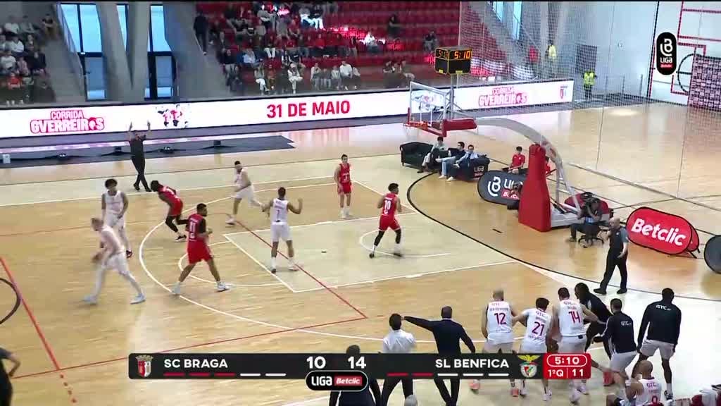 Imagem de Basquetebol: Campeonato Nacional de Basq - SC Braga x SL Benfica