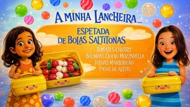 Imagem de A Minha Lancheira espetada de bolas saltitonas