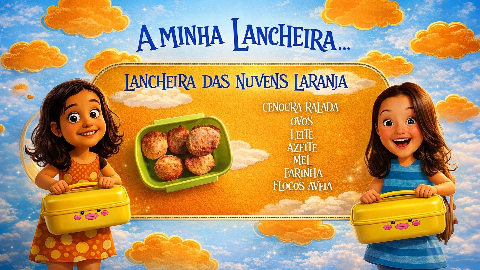 Imagem de A Minha Lancheira - A Minha Lancheira das nuvens laranja