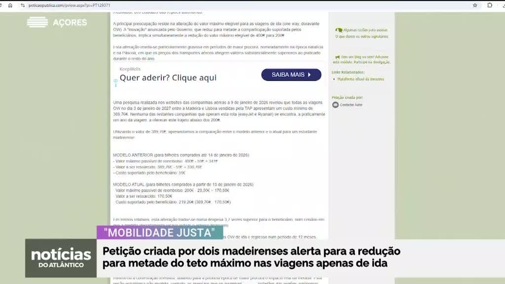 Imagem de Noticias do Atlântico Açores - Apresentação | Beatriz Terra