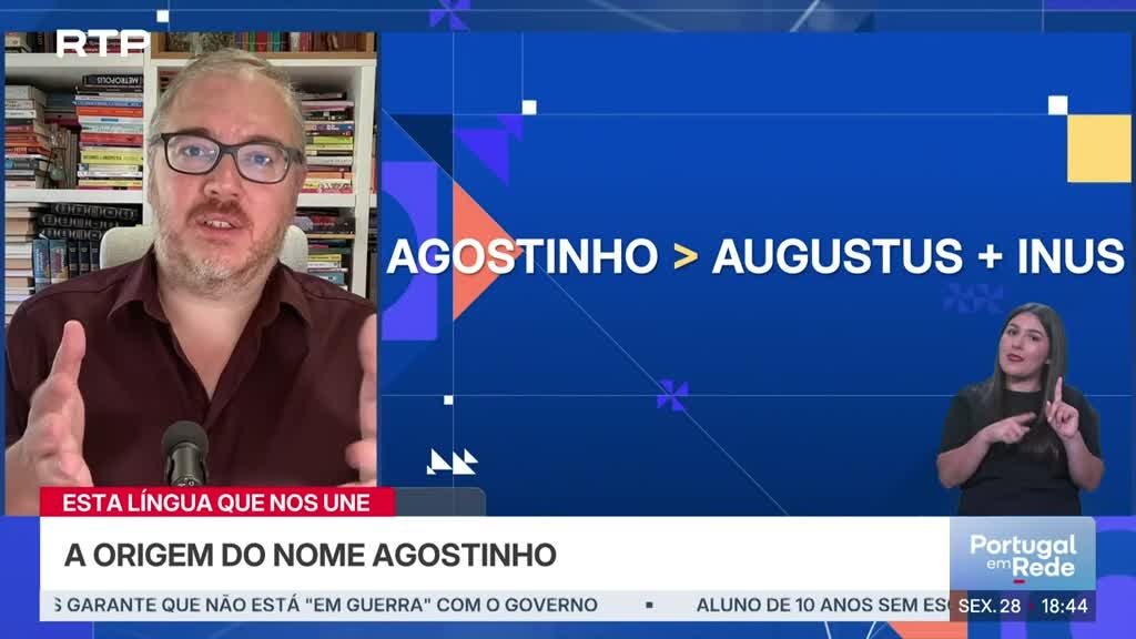 Imagem de Esta Língua Que Nos Une - Nomes próprios: A origem do nome Agostinho