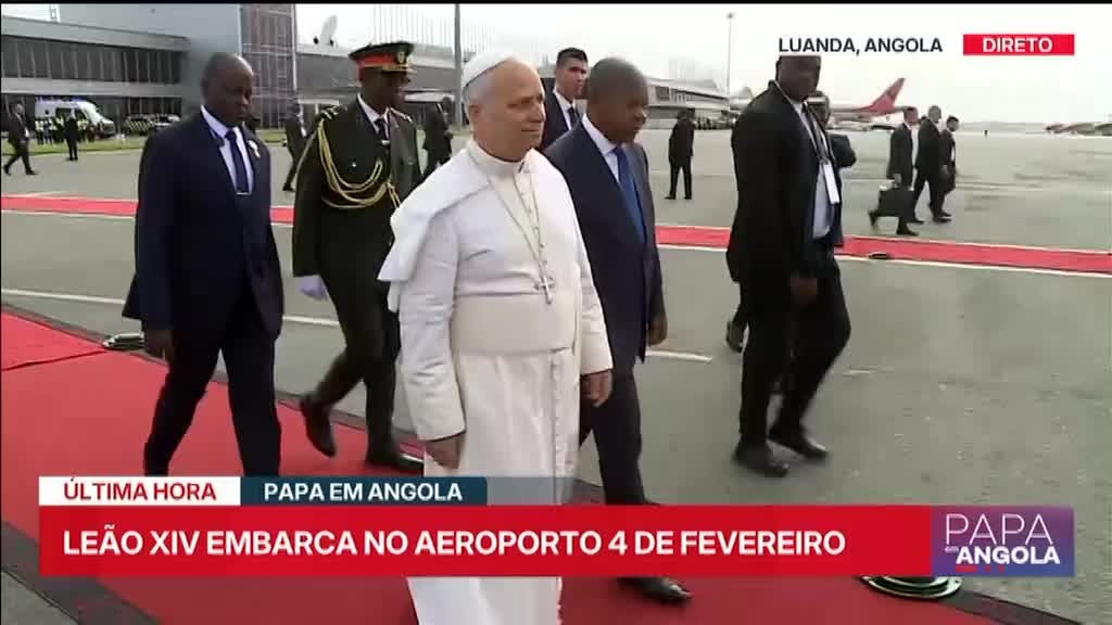 Imagem de Papa Leão XIV Visita Angola - Despedida do Papa em Angola