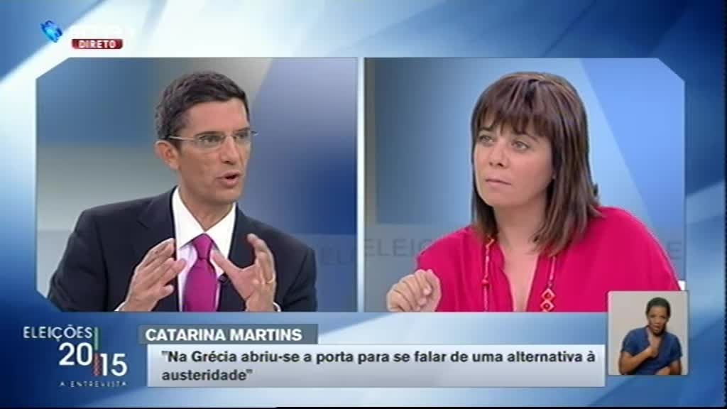 Imagem do Programa / Episiódio - Eleições Legislativas 2015: Entrevista - Catarina Martins
