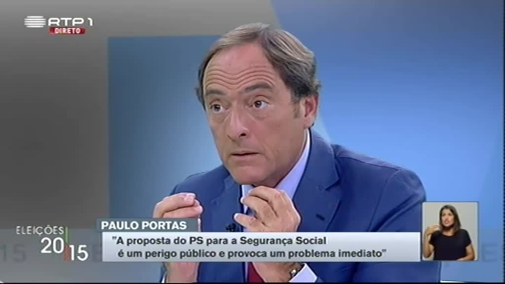 Imagem do Programa / Episiódio - Eleições Legislativas 2015: Entrevista - Paulo Portas