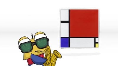 duARTe: Uma Peça de Arte - Composição com Vermelho, Amarelo, Azul, Piet Mondrian