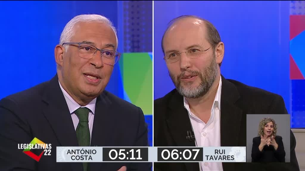 Imagem de Legislativas 22 - Debates RTP - António Costa x Rui Tavares