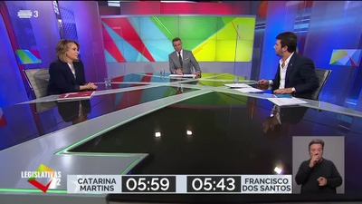 Legislativas 22 - Debates RTP - Catarina Martins x Francisco dos Santos