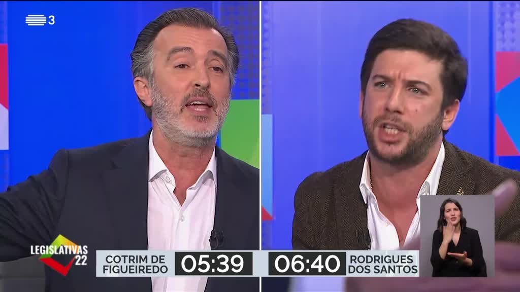 Imagem de Legislativas 22 - Debates RTP - Francisco dos Santos x João Cotrim de Figueiredo