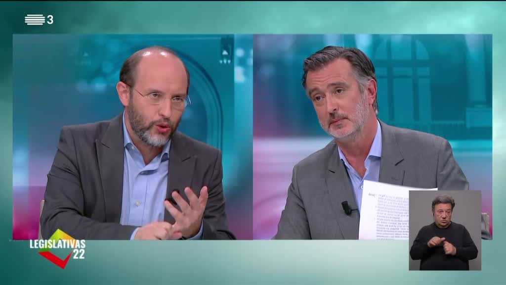 Imagem de Legislativas 22 - Debates SIC/ SIC NOTÍ - Rui Tavares x João Cotrim de Figueiredo