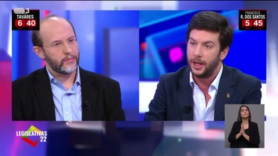 Legislativas 22 - Debates TVI/CNN Portug - Rui Tavares x Francisco Rodrigues dos Santos