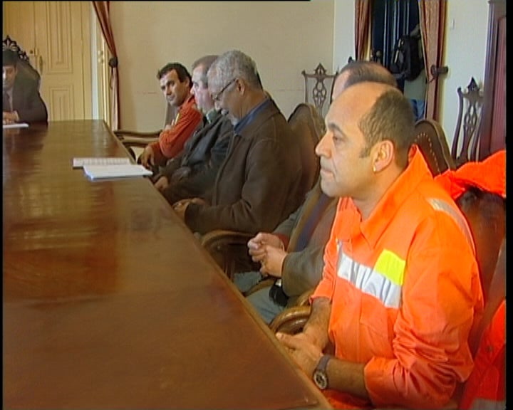 Manifestação de mineiros das minas do Corvo