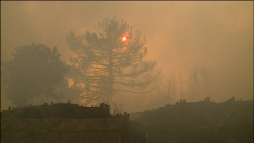 Incêndio florestal no concelho de Monção