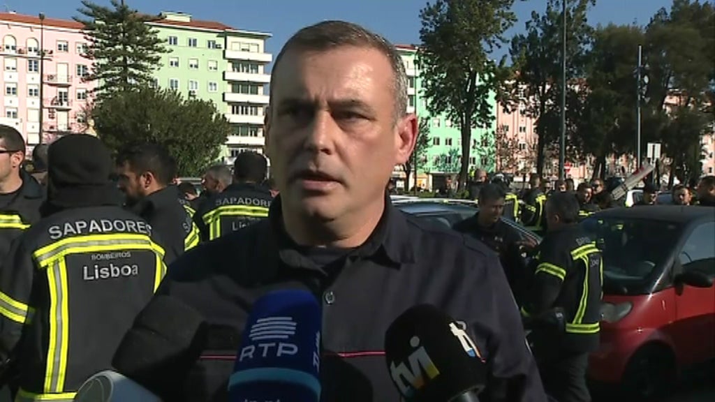 Protesto dos bombeiros sapadores