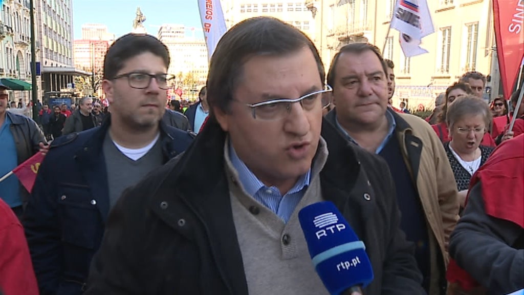 Manifestação de trabalhadores dos CTT